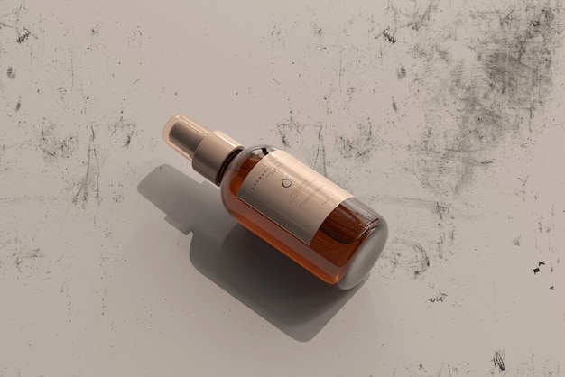 Premium Psd Amber Glass Cosmetic Spray Bottle Mockup