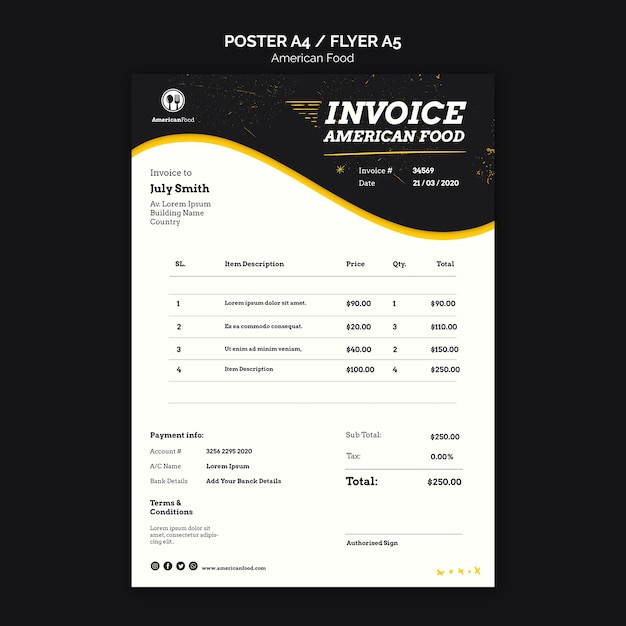 Invoice Template Design PSD 100  High Quality Free PSD Templates for