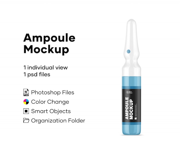 Premium PSD | Ampoule mockup