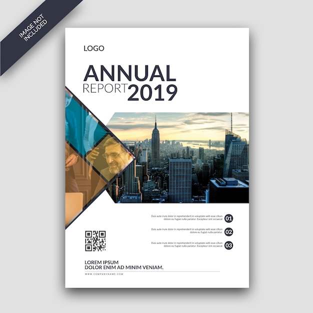 Download Premium PSD | Annual report cover template