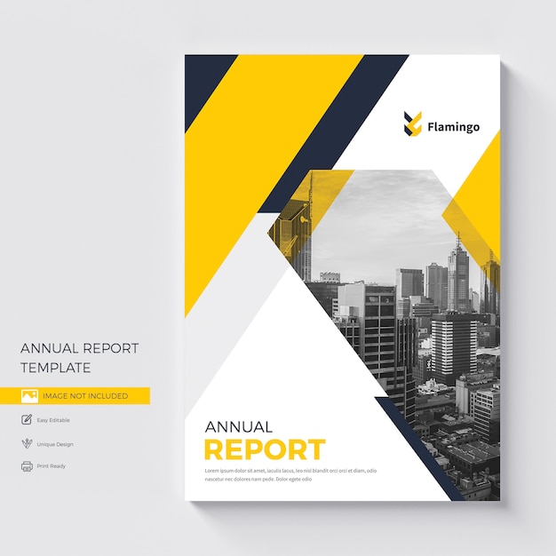 Download Premium PSD | Annual report design template