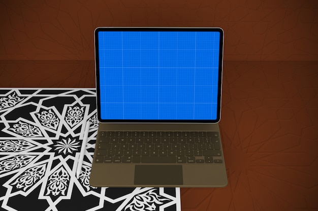 Download Arabic tablet & keyboard mockup | Premium PSD File