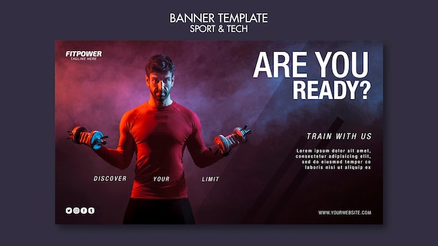 Free PSD | Are you ready banner template