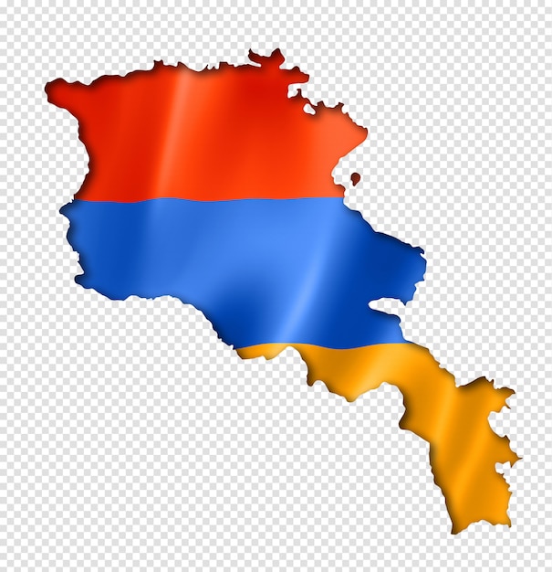 Premium PSD | Armenian flag map