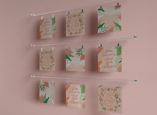 hanging small picture frames