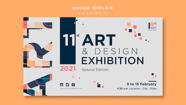 free-psd-art-exhibition-concept-banner-template