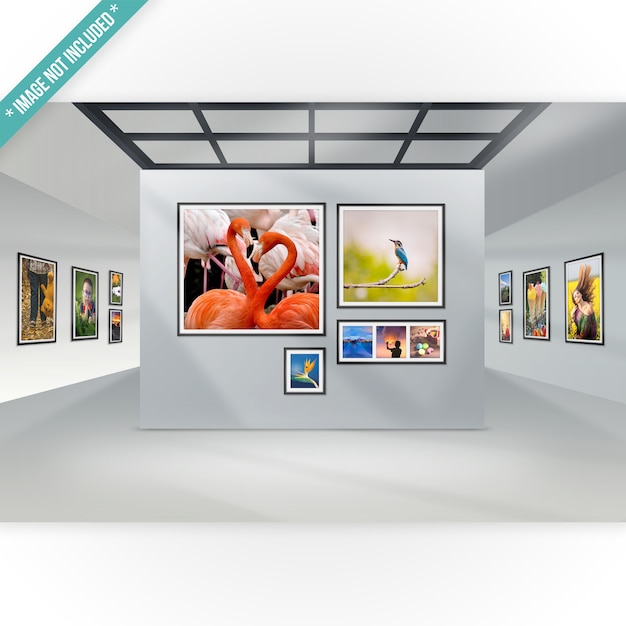 Download Art gallery mockup | Premium PSD File