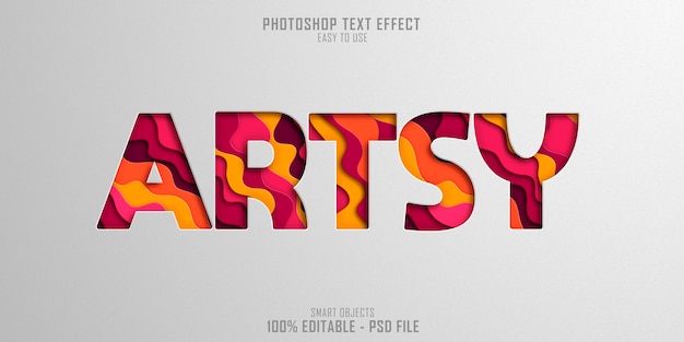  Artsy text style effect template