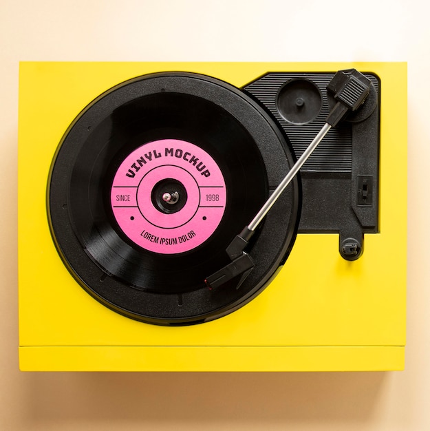 Download Free PSD | Assortment with vinyl record mock-up