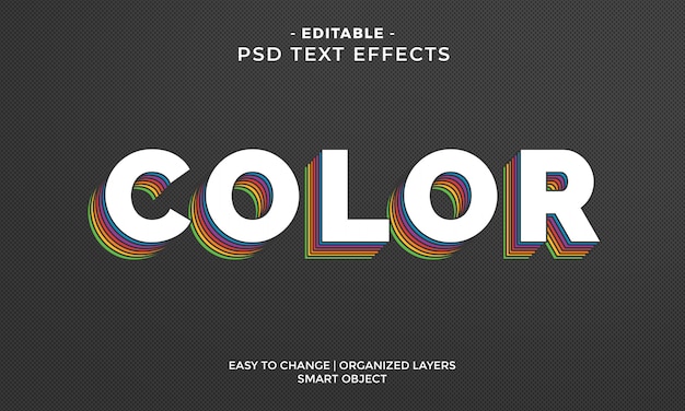 Premium PSD | Awesome colorful text effect