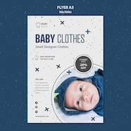 Free PSD Baby Clothes Template Flyer