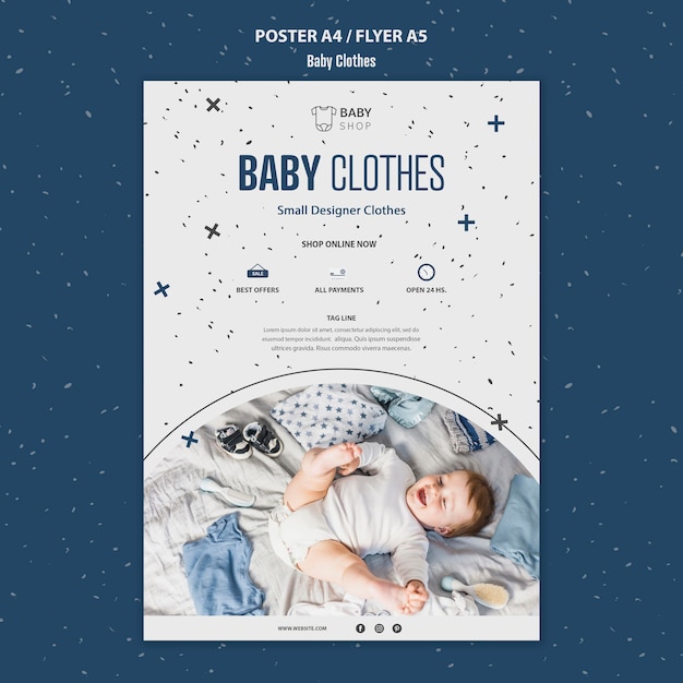 free-psd-baby-clothes-template-poster