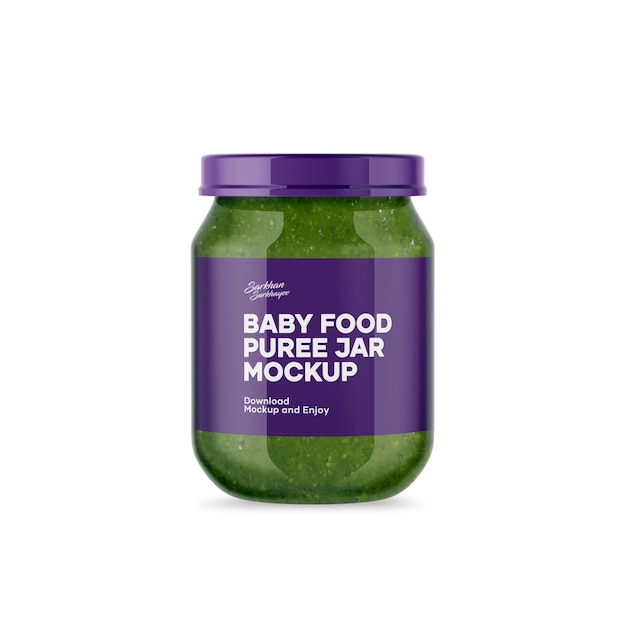 Download Premium Psd Baby Food Puree Jar Mockup