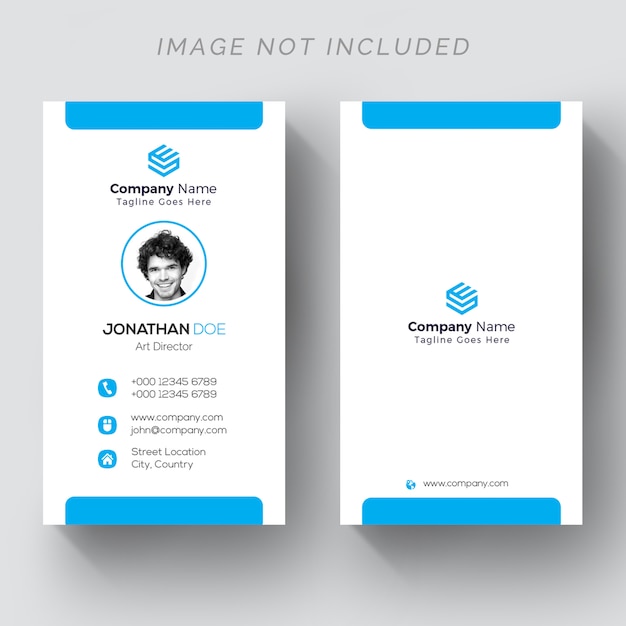 Back and front vertical business card | Premium PSD File