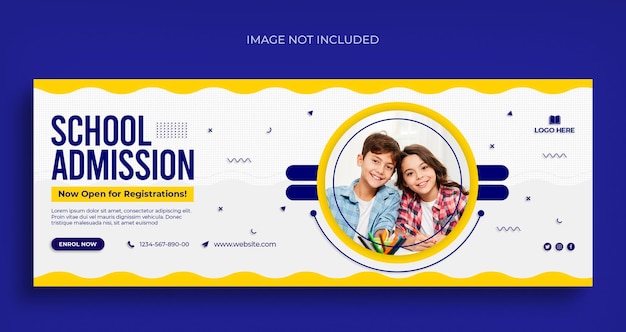 Back to school social media web banner flyer and facebook cover photo design template Premium Psd