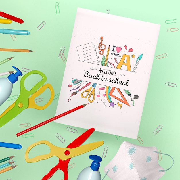 Download Back to school stationery mock-up | Free PSD File