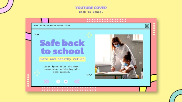 Premium PSD | Back To School Youtube Cover