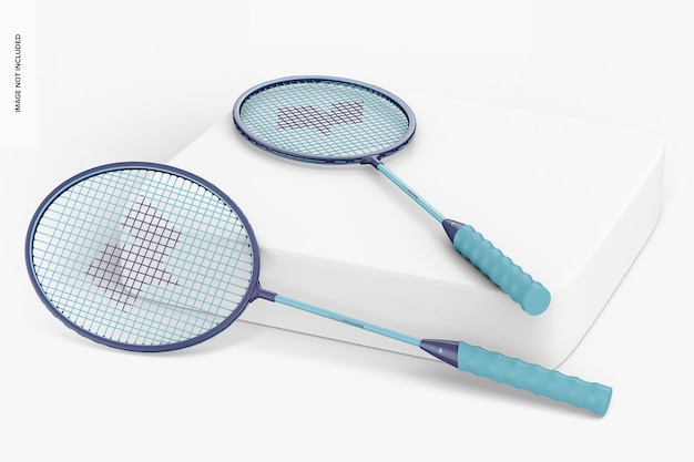 Download Free Psd Badminton Rackets Mockup