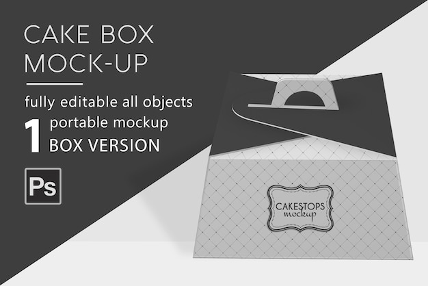 Download Premium PSD | Bakery cake box mockup