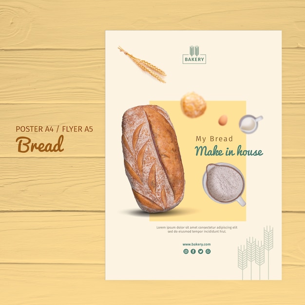 flyer templates psd free bakery