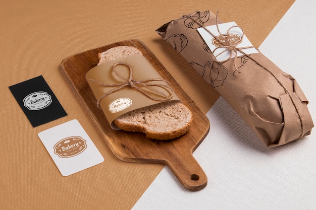 Download Premium PSD | Bakery goods concept with mock-up