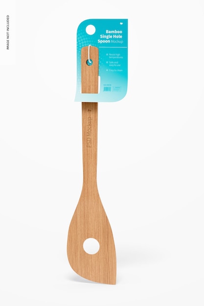 Download Free PSD | Bamboo single hole spoon mockup