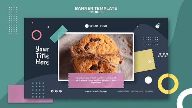 Free PSD Banner cookie shop ad template