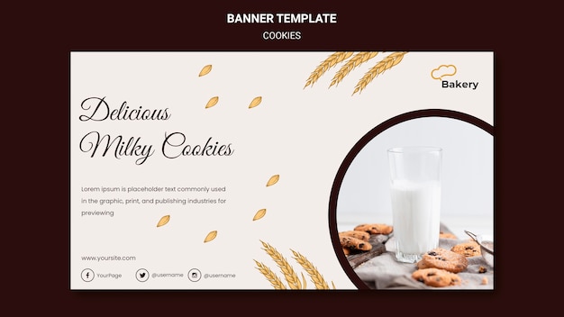 Free PSD | Banner cookies store template