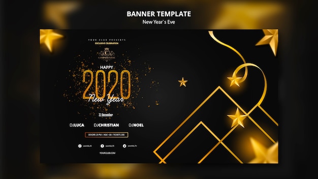 Download Free Psd Banner Design For New Year Eve Template PSD Mockup Templates