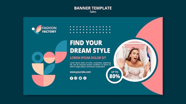 バナーファッションセールテンプレート 無料のpsdファイル