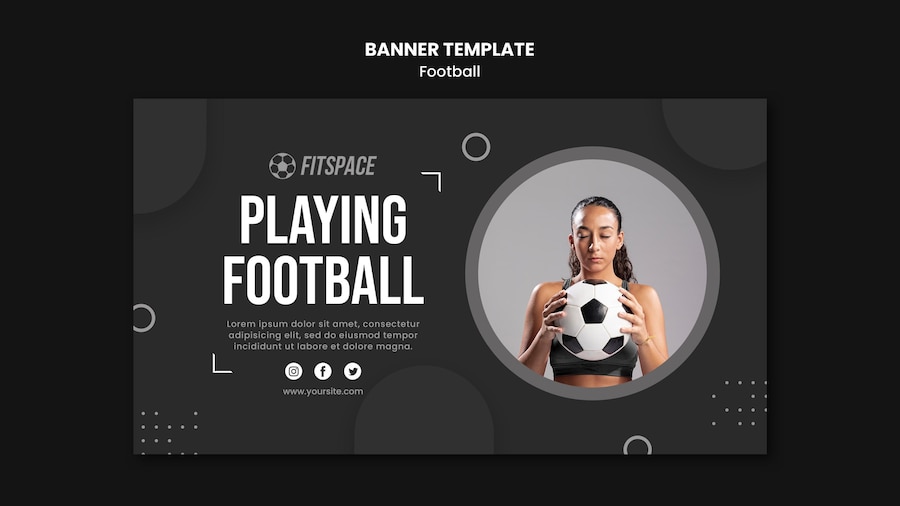 Free PSD | Banner football ad template