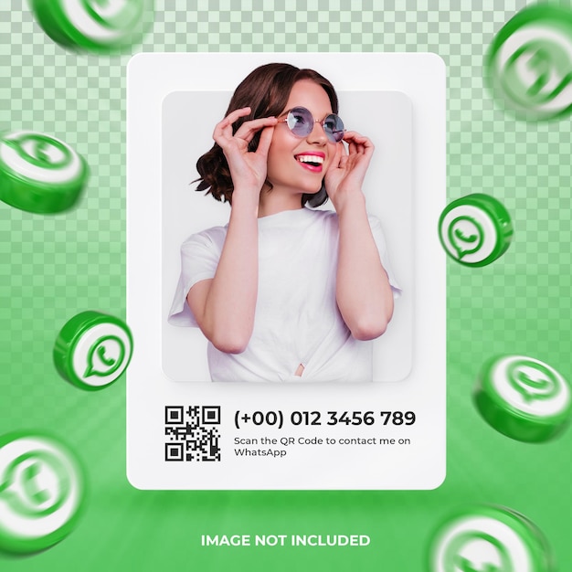  Banner icon profile on whatsapp 3d rendering label isolated