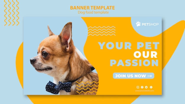 Free PSD | Banner template for pet shop