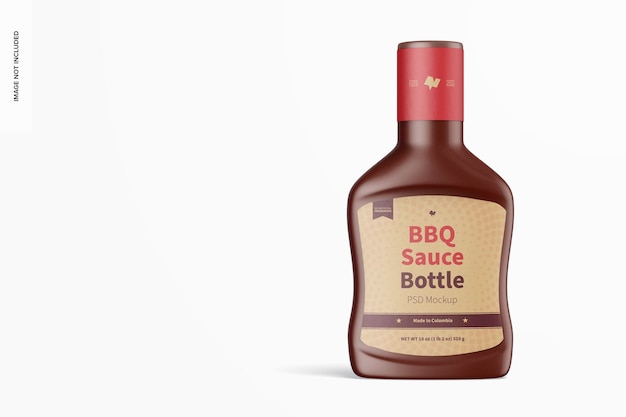 Premium PSD | Barbecue sauce bottle mockup