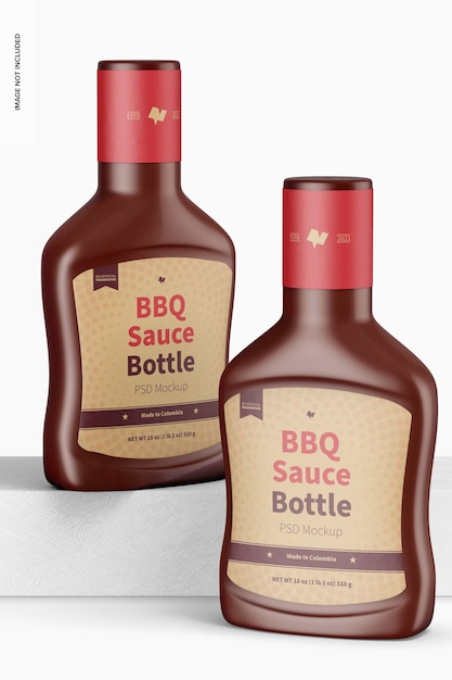 Download Free Psd Barbecue Sauce Bottles Mockup