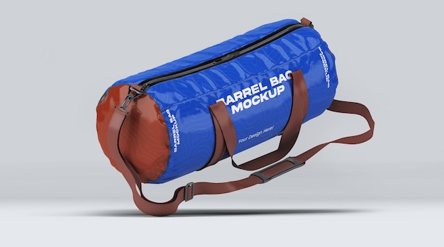 Download Premium PSD | Barrel bag mockup design in 3d rendering