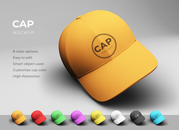 Download Baseball cap mockup design | Premium PSD File