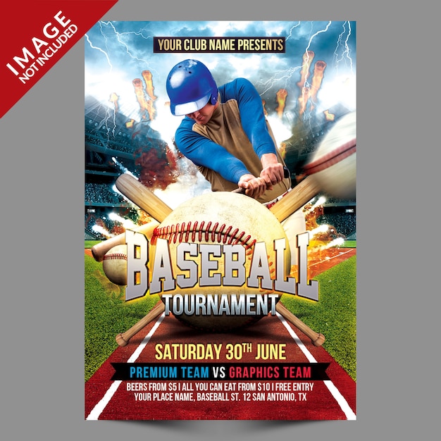 Baseball Tournament Flyer Template Free