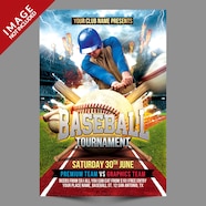 Baseball Tournament Sport Flyer Template Premium PSD File