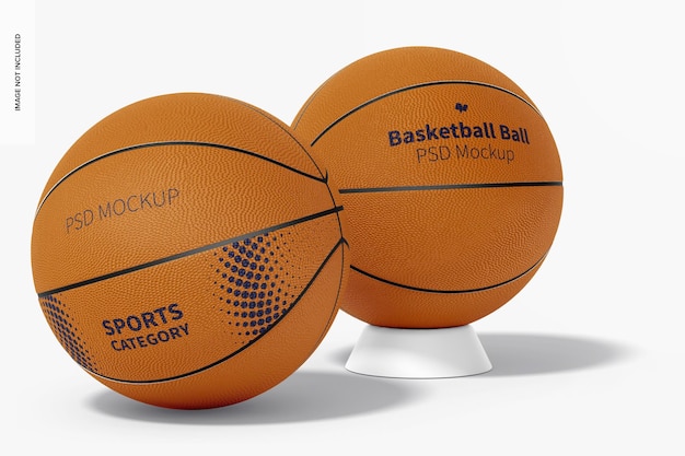 Download Free Psd Basketball Balls Mockup Back And Front View