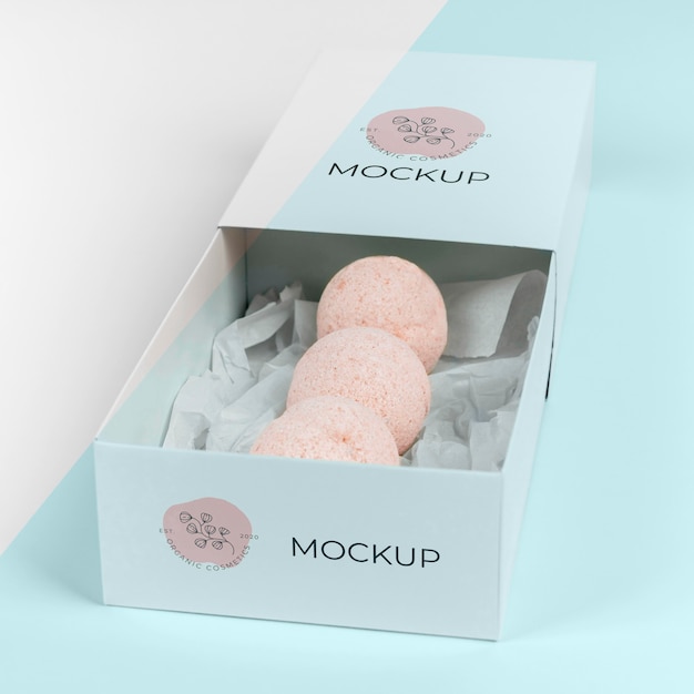 Download Free Psd Bath Bomb And Box Mock Up