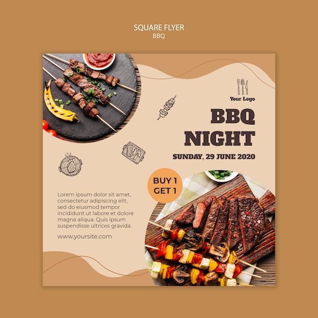 Barbeque Flyer Template from image.freepik.com