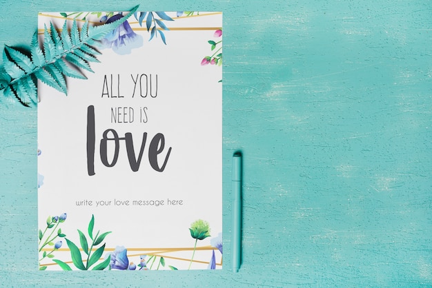 Download Free Psd Beautiful Cover Mockup With Floral Decoration Yellowimages Mockups