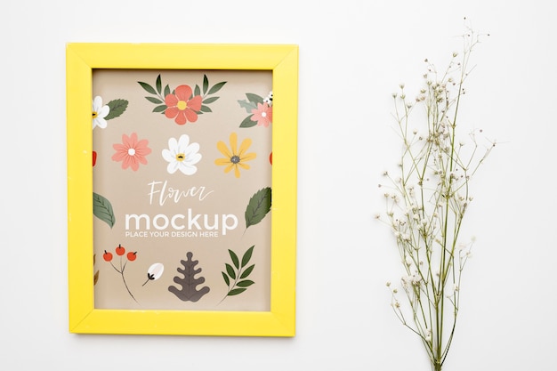 Download Free Psd Beautiful Floral Concept Mock Up