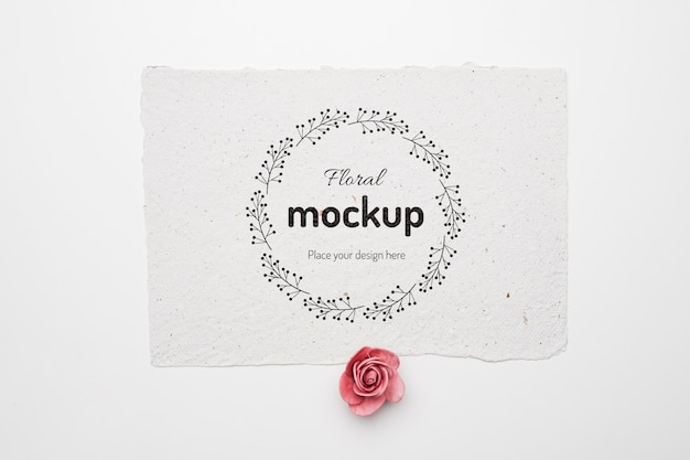 Beautiful Floral Concept Mock Up Free Psd File