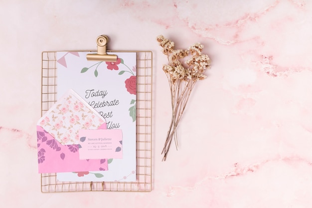 Download Beautiful save the date card mockup | Free PSD File