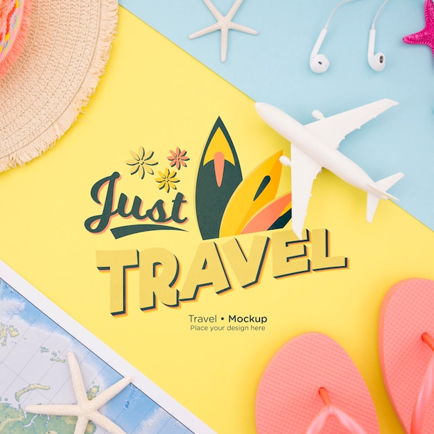 Download Beautiful travel concept mock-up | Free PSD File