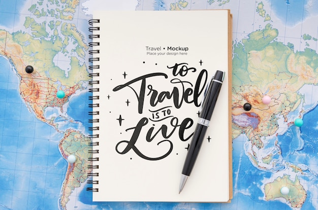 Download Beautiful travel concept mock-up | Free PSD File