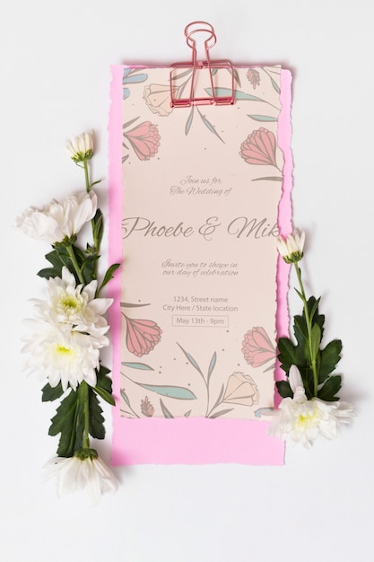 Download Beautiful wedding card mockup | Free PSD File