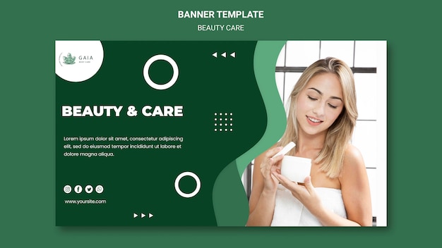 Free PSD | Beauty care banner template